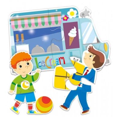 Настольная игра-пазл Lisciani Giochi Baby Duo Рынок 13 деталей 65448