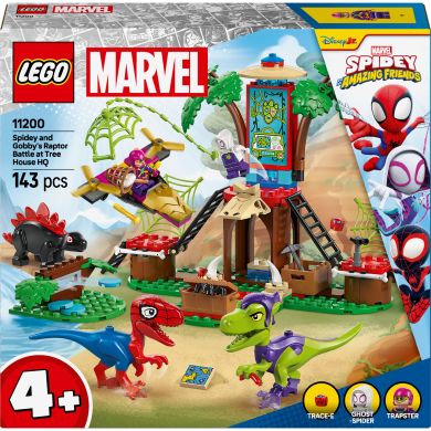 Конструктор Битва Павука та раптора Гоббі у штаб-будинку на дереві LEGO Spidey 11200