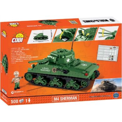 Конструктор COBI World Of Tanks Шерман Файрфлай, 500 деталей COBI-3007A
