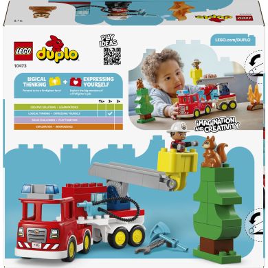 Конструктор LEGO DUPLO Town Пожежна машина зі шлангом і пожежником 10473