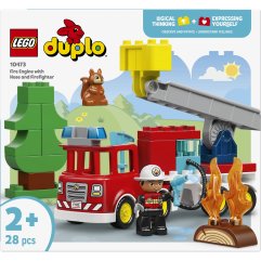 Конструктор LEGO DUPLO Town Пожежна машина зі шлангом і пожежником 10473