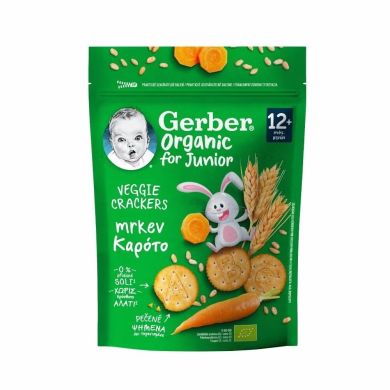 Крекери Gerber organic пшен/морква 100г 8000300435344