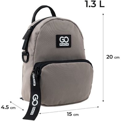 Міні рюкзак-сумка GoPack Education Teens 181XXS-1 бежевий GO24-181XXS-1