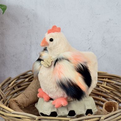 Мягкая игрушка DouDou Курочка ПОЛЕТТА бежевая, 20 см, HO3162