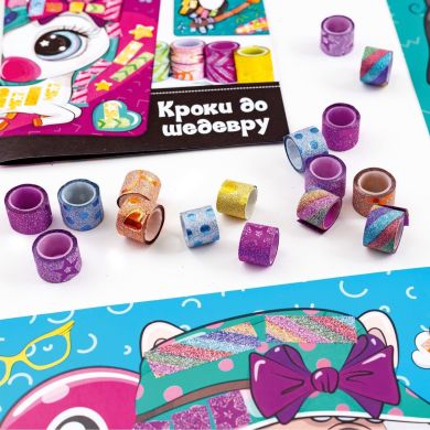 Набір для творчості Vladi Toys Стріпс арт Щасливі мордочки VT4433-13