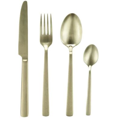 Набір столового приладдя на 4 персони, золото/мат, подарункова упаковка, Bahne Cutlery 4972680
