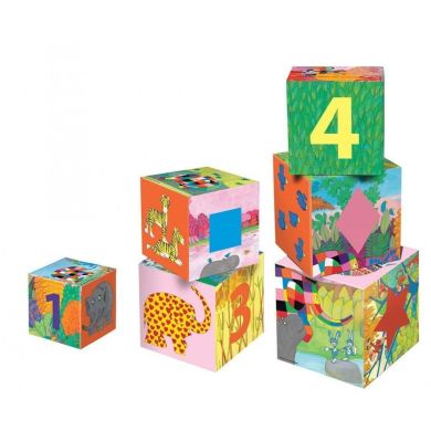 Набор вкладных кубиков (6шт), 15х15х15 см Цвет. Слон Maison Petit Jour EL404F
