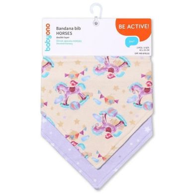 Нагрудник-хустинка Коники 2 шт. (42 см x 21 см) /Babyono BabyOno 879/15