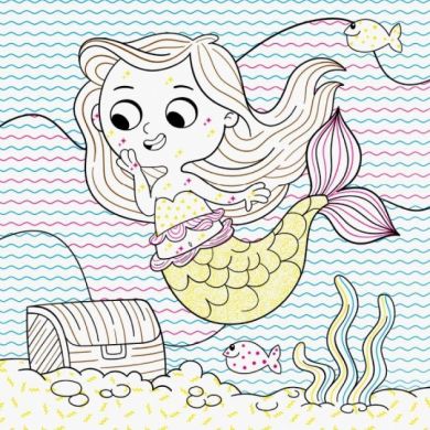 Новые водные раскраски: Русалочки (укр) 439459