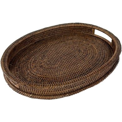 Овальний плетений піднос BOTANIO 45&times;35&times;5 см, коричневий La Porcellana Bianca U10225134A87