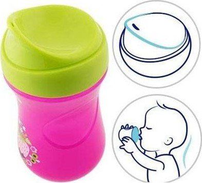Поїльник-непроливайка Chicco Easy Cup від 12 місяців 266 мл Рожевий 06961.10.01, Рожевий