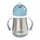 Поїльник з трубочкою з нержавіючої сталі Beaba Windy Blue 250 мл блакитний 913481, Блакитний