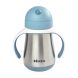 Поїльник з трубочкою з нержавіючої сталі Beaba Windy Blue 250 мл блакитний 913481, Блакитний