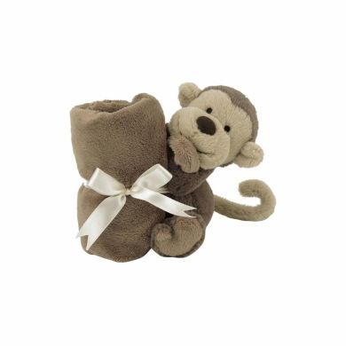 Комфортер-пустушка Мавпочка Шушу Jellycat (Джеллі кет) Little SO4MK, Коричневий