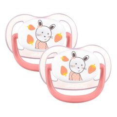Пустушка силіконова BEBE CONFORT 2 шт PHYSIO AIR DUMMY GARDENER 0/6 рожева та жовта 3104201910