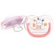 Пустушка силіконова BEBE CONFORT 2 шт PHYSIO AIR DUMMY GARDENER 0/6 рожева та жовта 3104201910