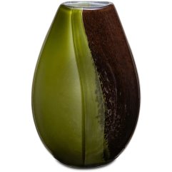 Ваза скляна SULLATELA зелено-коричнева М 17.5x11.5x26H Rituali Domestici U31410054E84