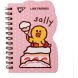 Блокнот YES В7/60 подвійна спіраль Line Friends Sally, клітинка 151806