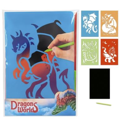 Очаровательные скретч-рисунки ДРАКОН Dino World 411078