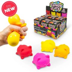 Іграшка-антістрес Сквіш Неонові Кошенята з ароматом OneForFun 38670
