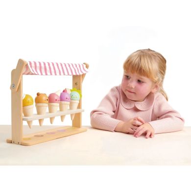 Игрушка из дерева Тележка с веселым мороженым Tender Leaf Toys TL8243