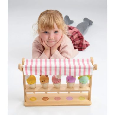 Игрушка из дерева Тележка с веселым мороженым Tender Leaf Toys TL8243