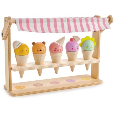 Игрушка из дерева Тележка с веселым мороженым Tender Leaf Toys TL8243