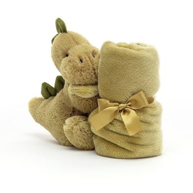 Комфортер-пустышка Дракоша Dino 34*34 см Jellycat (Джелликэт) Little SO4DNO, Синий