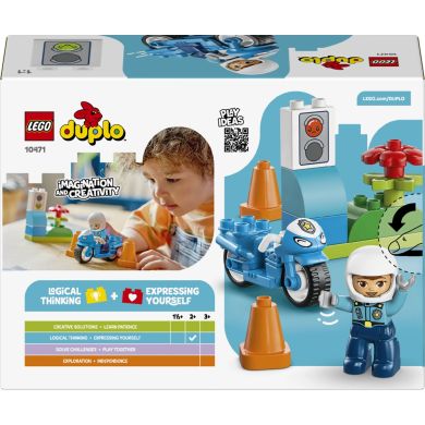 Конструктор LEGO DUPLO Town Синій поліцейський мотоцикл 10471