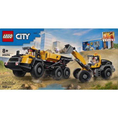 Конструктор Самоскид і фронтальний ковшовий навантажувач Lego City 60494