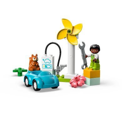 Конструктор LEGO Вітрова турбіна та електромобіль DUPLO Town 10985