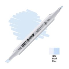 Маркер Sketchmarker 2 пера: тонке і долото Steel Blue SM-B064
