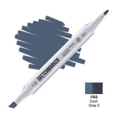 Маркер спиртовой двухсторонний Sketchmarker Cool Gry 2 Серый холодный 2 SM-CG02