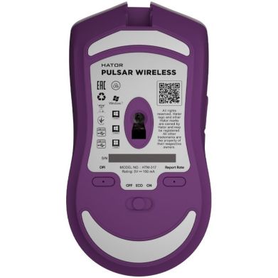 Мишка бездротова HATOR Pulsar Wireless HTM-317 Lilac