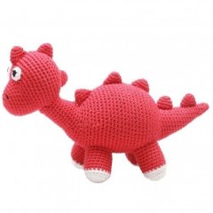 Мягкая игрушка natureZOO Динозаврик красный 20 см 10080, Красный