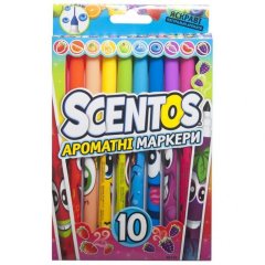 Набор ароматных маркеров для рисования Scentos Тонкая линия 10 цветов 40720