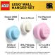 Набір настінних вішалок (блакитна біла рожева) Lego 40161736