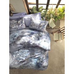 Комплект постільної білизни сатин Cotton box євророзмір Фіолетовий 1776904/Zaira mavi