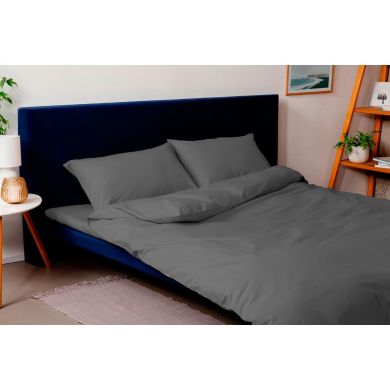 Простирадло на гумці SoundSleep Dyed Grey ранфорс розмір 200х220 см 93121040