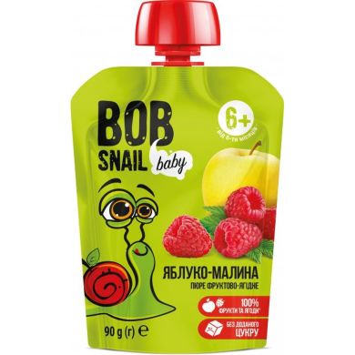Пюре фруктовое Яблоко-малина для детей 90 г Bob Snail 4820219343875