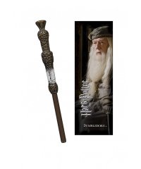 Ручка с закладкой в виде волшебной палочки Дамблдора The Noble collection 23 cm синее чернило NN8632