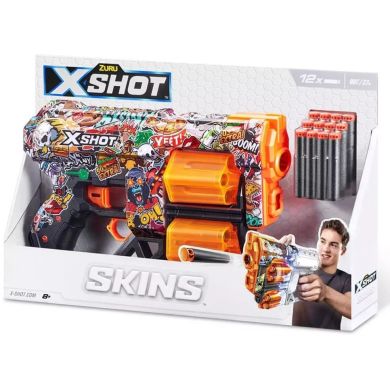Швидкострільний бластер X-SHOT Skins Dread Sketch (12 патронів), 36517H