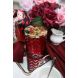 Свічка червона аромат троянди+шарф і кришка з трояндою Cote noire HCG07