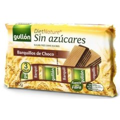 Вафли Gullon Diet Nature с «шоколадным кремом» без сахара, 180 г T5939 8410376059397