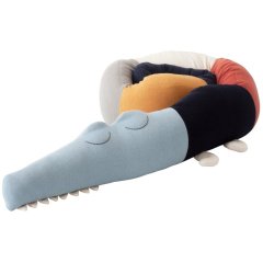 Вязаная игрушка-подушка Спящий Крокодил Семь морей Sebra 190 см 300110022