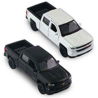 Автомодель CHEVROLET SILVERADO 2017 (перламутрово-білий, чорний) 250381W