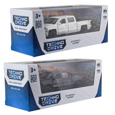 Автомодель CHEVROLET SILVERADO 2017 (перламутрово-білий, чорний) 250381W