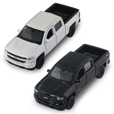 Автомодель CHEVROLET SILVERADO 2017 (перламутрово-білий, чорний) 250381W