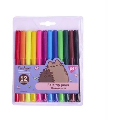 Фломастери Yes 12 кольорів Pusheen 650568
