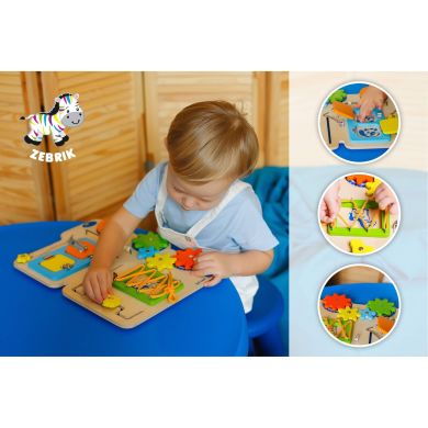 Игра настольная из древесины Бизи Борд ZB3001-01
